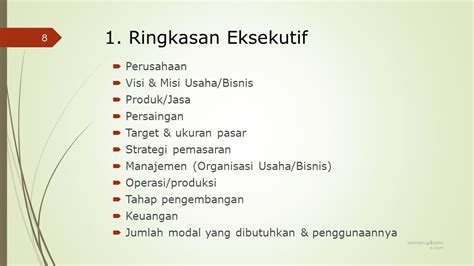 Contoh Ringkasan Eksekutif Bisnis Plan Koleksi Gambar