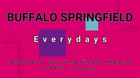 Buffalo Springfield Everydays Vinyl Youtube