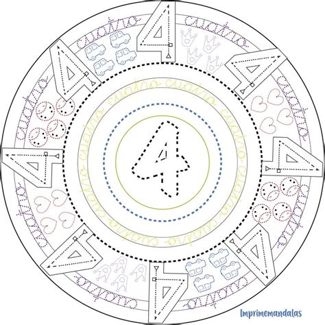 Mandala Para Grafomotricidad Números Del 1 Al 5 • Imprime Mandalas