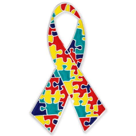 Pinmarts Autism Awareness Ribbon Puzzle Piece Enamel Lapel Pin 1 14