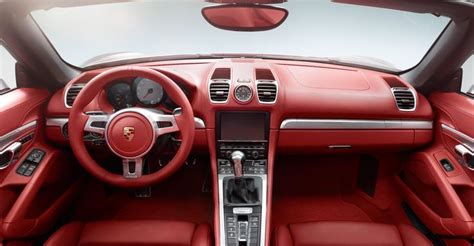 Red Porsche Boxster Interior