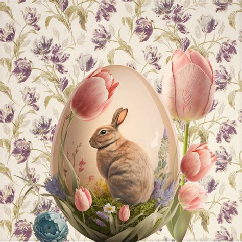 Vintage Rabbit Easter Egg Free Stock Photo Public Domain Pictures