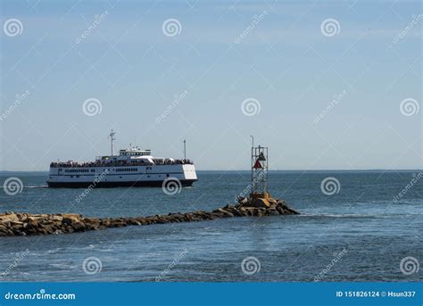 Martha S Vineyard Ferry Stock Photo Image Of River