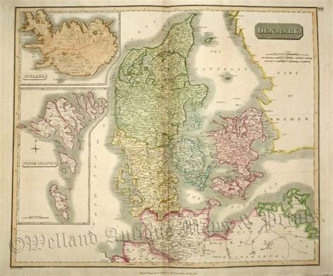 Denmark With Insets Of Iceland And The Faroe Islands By J Thomson