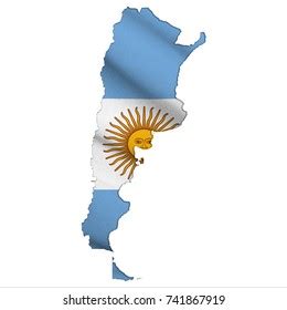 Map Argentina Flag Map National Colors Stock Illustration 2208463447 ...