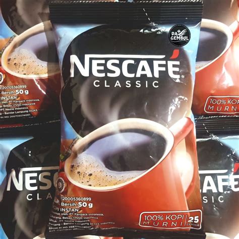 Jual Nescafe Classic Bag 50g 100 Kopi Robusta Shopee Indonesia