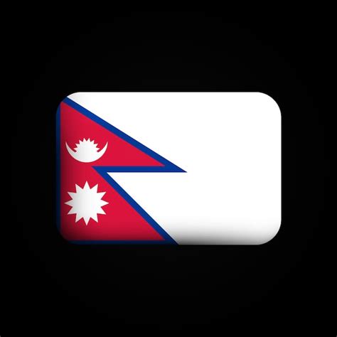 Premium Vector | Nepal flag 3d icon national flag of nepal