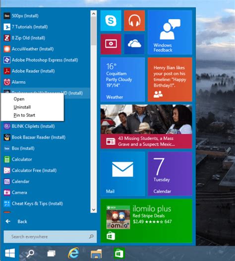 Windows 10 How To Use And Customize The New Start Menu Nextofwindows