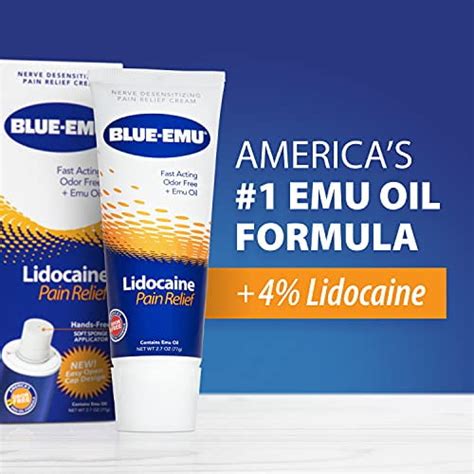 Buy Blue Emu Lidocaine Numbing Cream Maximum Strength Pain Relief