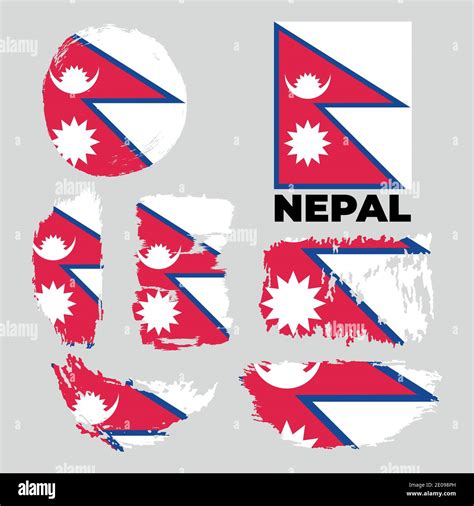 Republic Day Of Nepal Country With Country Flag Geometric Greeting