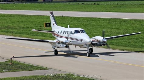 Beechcraft C90B King Air Approach Landing Taxiing PT6 TURBOPROP