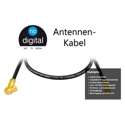 M Antennenkabel Winkel Iec Buchse Und Normal Iec Stecker