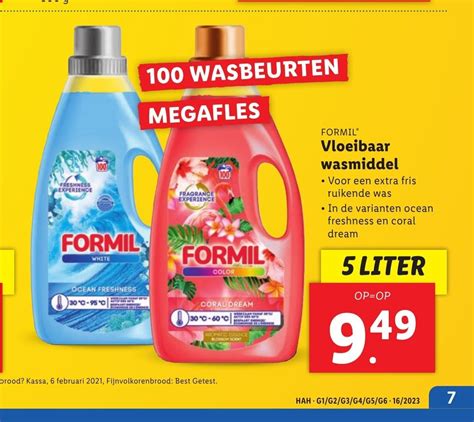 Formil Vloeibaar Wasmiddel 5 Liter Aanbieding Bij Lidl