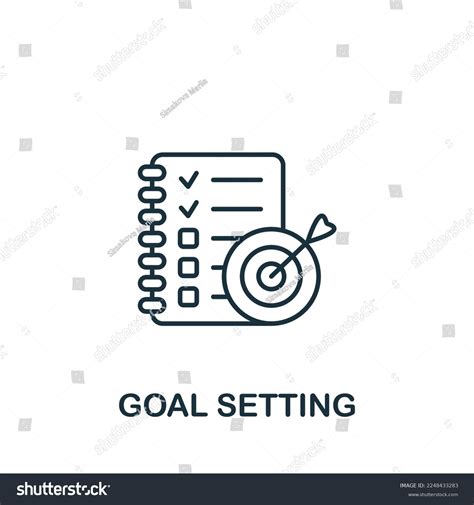 Goal Setting Icon Monochrome Simple Talent Royalty Free Stock Vector