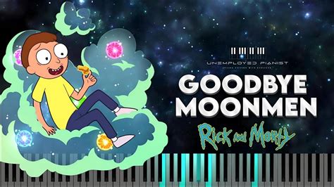 Goodbye Moonmen From Rick And Morty Piano Karaoke Youtube