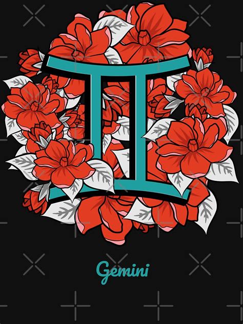 Floral Zodiac Sign Gemini T Women Men T Shirt For Sale By Teeleo