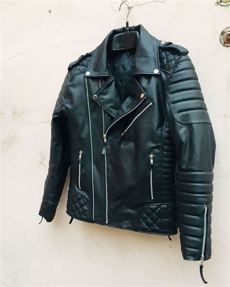 Crafted Leather Men S Motorcycle Genuine Lambskin Leather Jacket Black