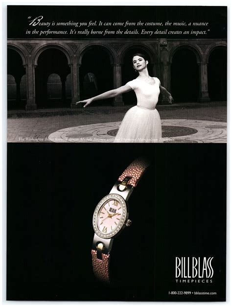 2004 Bill Blass Watch Print Ad Ballet Dancer Michele Jimenez Diamond