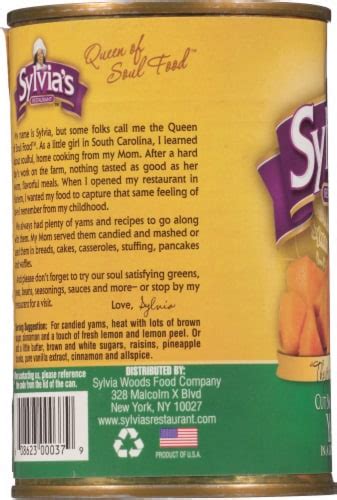 Sylvias Sweet Potato Yams In Golden Syrup 15 Oz Kroger