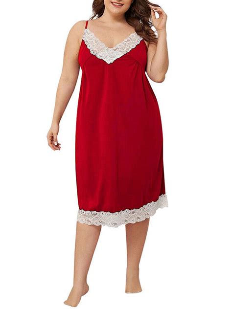 Plus Size Sleepwear Loose Oversized Women Nightgowns Nightdress Lace