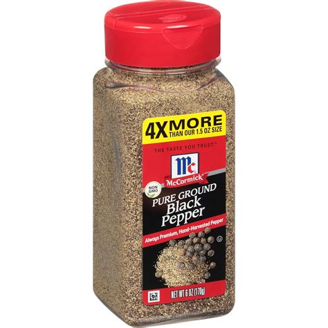 Amazon McCormick Pure Ground Black Pepper 6 Oz Grocery