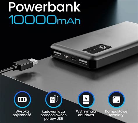 Powerbank Power Bank Usb C Extralink Epb B Mah Czarny