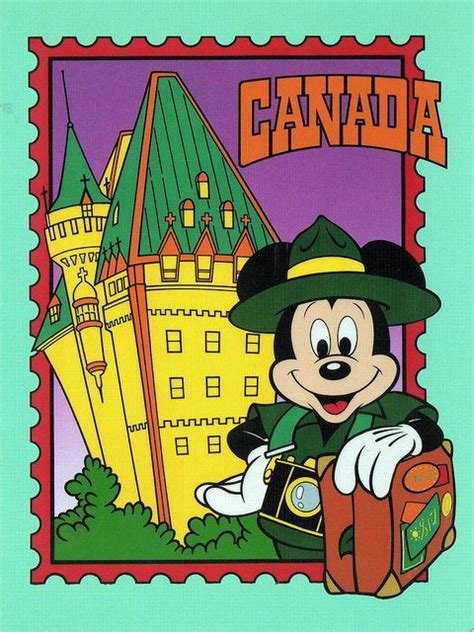 Mickey Mouse Epcot Postcards Mickey In Canada