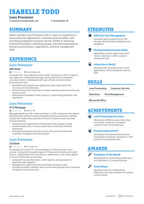 5 Loan Processor Resume Examples And Guide For 2023