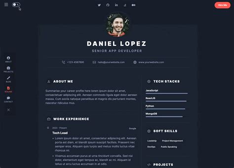 Profolio - Bootstrap Dark Mode Portfolio & Resume Website Template for Software Developers | UX ...