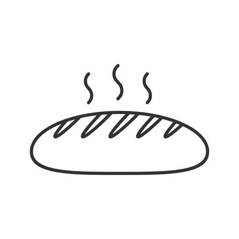 Fresh Bread Loaf Linear Icon Thin Line Illustration Bakery Contour