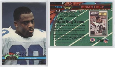 1991 Topps Stadium Club Super Bowl Xxvi 188 Issiac Holt Dallas Cowboys