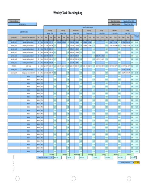 weekly log sheet fill  printable fillable blank pdffiller