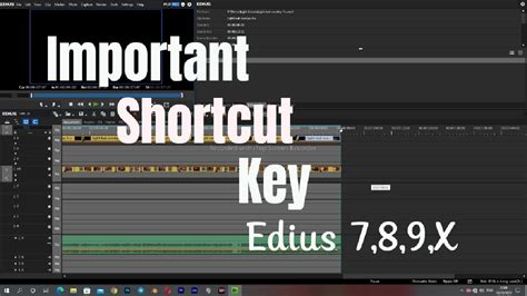 Edius Shortcut Key Video Wedding Viral YouTube