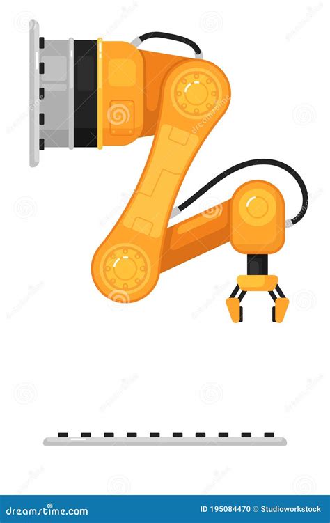 Robot Hand Isolated Electronic Robotic Arm Stock Vector Illustration