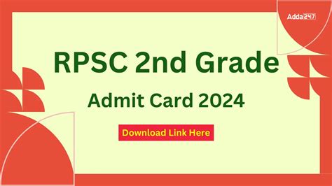 Rpsc Nd Grade Sanskrit Admit Card Released At Rpsc Rajasthan Gov In