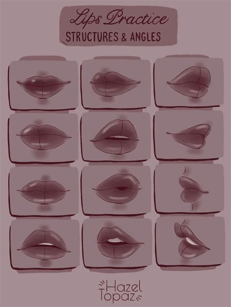 Lips drawing references practice differents angles. Lips drawing practice Drawing Angles, Side ...