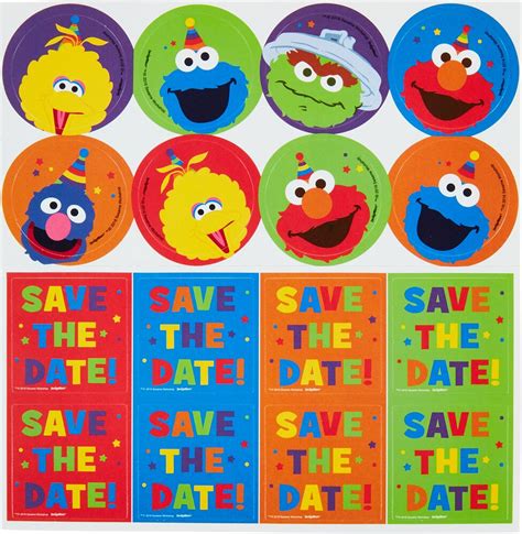 Sesame Street Elmo 1st Birthday Party Postcard Invitations 8 Pk Canadian Tire