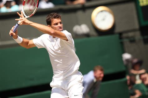 Wimbledon in an Instant: Grigor Dimitrov Prepares to Hit a Forehand ...