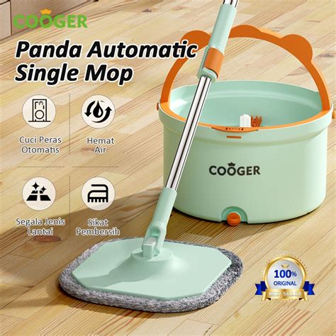 Jual Cooger Alat Pel Spin Mop Bentuk Panda Berputar Derajat Bucket