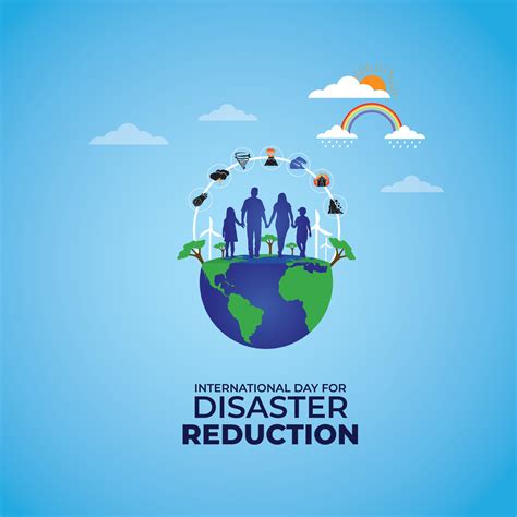 International Day of Disaster Reduction concept. October 13. Template for background, banner