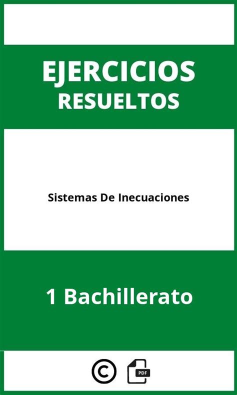 Ejercicios Sistemas De Inecuaciones Bachillerato Pdf