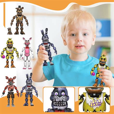 Qazxd Fnaf Five Nights At Freddys Action Figures Toy Security Breach