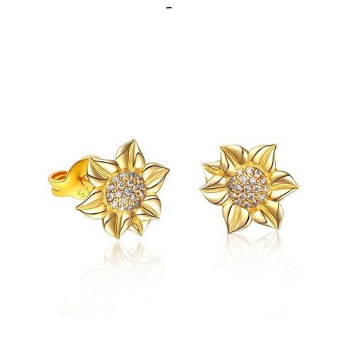 Sunflower Stud Earrings Sunflower Jewelry