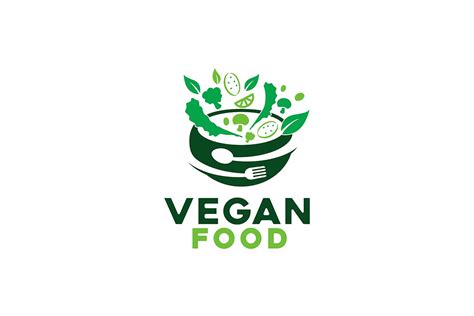 Healthy Vegetarian Food Logo Design Masterbundles