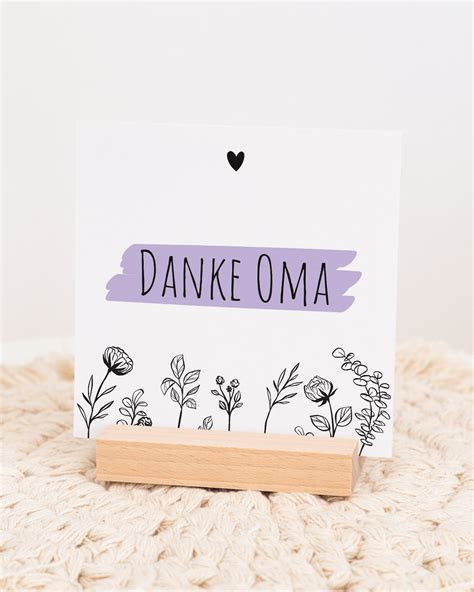 Danke Oma liebevolle Deko Karten für Oma Lieblingsmensch