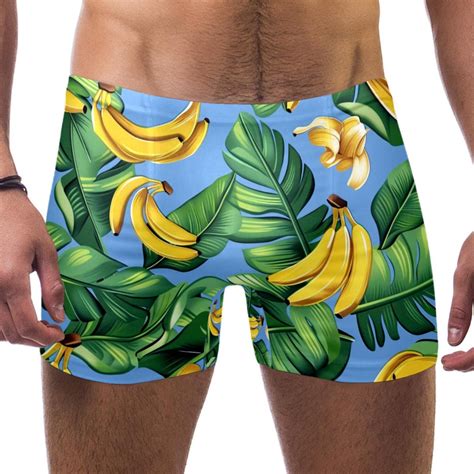 Swim Jammers For Men Mens Bikini Swimwear Modern Cartoon Tropical