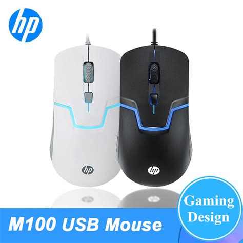 Hp M100 Gaming Mouse Wired Optical Usb Laptop Pc Backlight Mouse