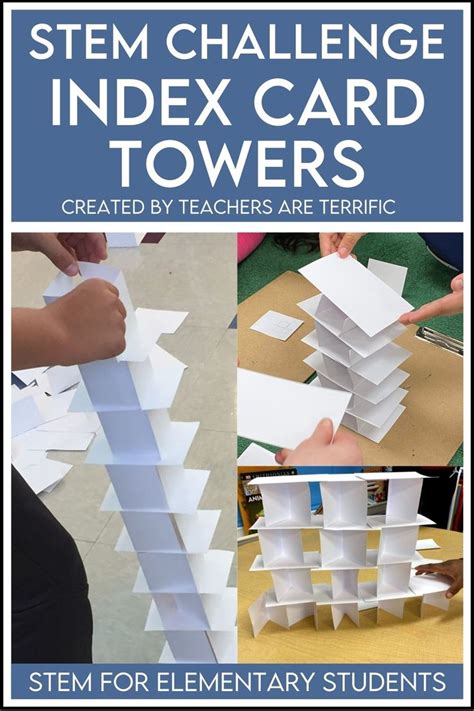 Stem Challenge Index Card Towers For Elementary Students