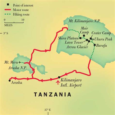 Mount Kilimanjaro Map