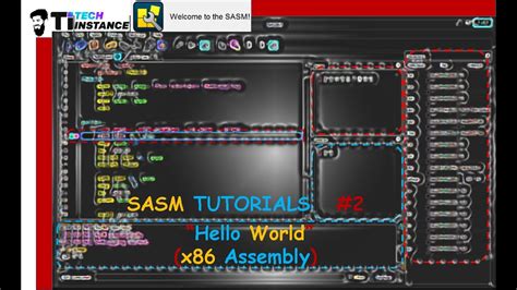 Sasm Tutorial 2 Hello World Gnu Assembler Youtube